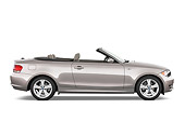 AUT 01 IZ0011 01
2008 BMW 135i Convertible Silver Profile View Studio