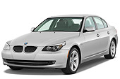 AUT 01 IZ0029 01
2009 BMW 528i Silver 3/4 Front View Studio