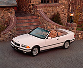 AUT 01 RK0032 03
1994 BMW 325 Convertible White Overhead 3/4 Side View By Steps