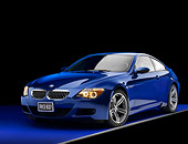AUT 01 RK0264 01
2006 BMW M6 Coupe Blue 3/4 Front View Studio