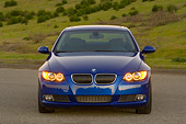AUT 01 RK0289 01
2007 BMW 335i Coupe Blue Head On View On Pavement By Hills