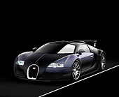 AUT 02 RK0083 01
2006 Bugatti Veyron Black Front 3/4 View Studio