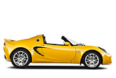 AUT 04 IZ0011 01
2009 Lotus Elise SC Yellow Profile View On White Seamless