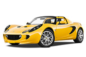 AUT 04 IZ0013 01
2009 Lotus Elise SC Yellow 3/4 Front View On White Seamless