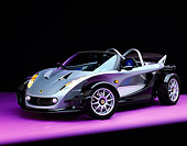 AUT 04 RK0065 06
2000 Lotus Elise 340R 3/4 Front View On Purple Floor Studio