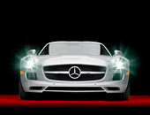 AUT 05 RK0635 01
2011 Mercedes-Benz SLS AMG Silver Head On View In Studio