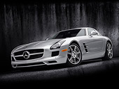 AUT 05 RK0656 01
2011 Mercedes-Benz SLS AMG Silver 3/4 Front View In Studio