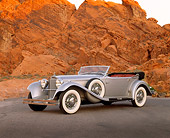 AUT 05 RK0203 17
1938 Mercedes-Benz 540K Special Phaeton Silver 3/4 Front View By Red Rocks