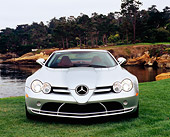 AUT 05 RK0370 01
2005 Mercedes-Benz SLR McLaren Silver Head On View On Grass By Water