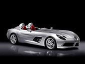 AUT 05 RK0582 01
2009 Mercedes McLaren SLR Stirling Moss Silver 3/4 Front View Studio