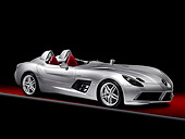 AUT 05 RK0584 01
2009 Mercedes McLaren SLR Stirling Moss Silver 3/4 Front View Studio