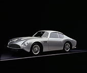 AUT 06 RK0024 07
1962 Aston Martin DB4 GT Zagato Silver 3/4 Side View On Gray Line Studio