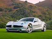 AUT 09 RK1168 01
2010 Fisker Karma Hybrid Silver 3/4 Front View On Grass