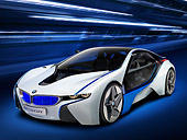 AUT 09 RK1186 01
BMW Vision EfficientDynamics Coupe Concept White And Blue 3/4 Front View Studio