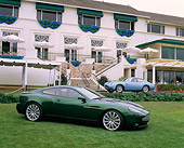 AUT 09 RK0206 04
Aston Martin Vantage Concept Car And 1962 Blue Aston Martin DB4 GT In Front Of The Lodge