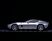 AUT 09 RK0822 06
2004 Ford Shelby GR-1 Silver Profile View On Checkered Line Studio