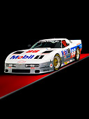 AUT 13 RK0298 01
1988 Chevrolet Corvette Mobil 1 Race Car White 3/4 Front View Studio