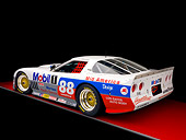 AUT 13 RK0300 01
1988 Chevrolet Corvette Mobil 1 Race Car White 3/4 Rear View Studio
