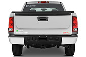 AUT 14 IZ0111 01
2009 GMC Sierra Hybrid Pickup Truck Silver Rear View Studio