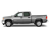 AUT 14 IZ0112 01
2009 GMC Sierra Hybrid Pickup Truck Silver Profile View Studio