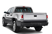 AUT 14 IZ0064 01
2008 Mitsubishi Raider Double Cab LS Pickup Truck Gray 3/4 Rear View Studio