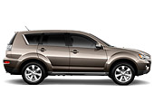 AUT 15 IZ0811 01
2010 Mitsubishi Outlander SUV Gold Profile View On White Seamless
