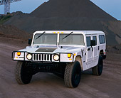 AUT 15 RK0052 05
1996 Hummer White 3/4 Front View On Dirt