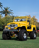 AUT 15 RK0609 06
1977 Toyota Land Cruiser Yellow 3/4 Front View On Grass