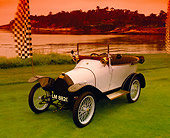 AUT 17 RK0125 01
1914 Peugeot Bebe Cabriolet White 3/4 Front View On Grass By Water