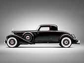 AUT 19 RK0787 01
1933 Packard Twelve Custom Dietrich Coupe Black Profile View On White Seamless