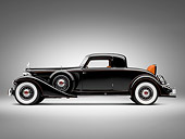 AUT 19 RK0788 01
1933 Packard Twelve Custom Dietrich Coupe Black Profile View On White Seamless