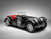 AUT 19 RK0807 01
1938 Bugatti Type 57SC Corsica Convertible Black 3/4 Front View On White Seamless