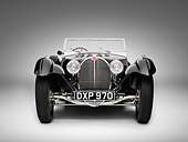 AUT 19 RK0813 01
1938 Bugatti Type 57SC Corsica Convertible Black Head On View On White Seamless