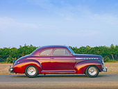 AUT 20 RK0399 01
1941 Chevrolet Special Deluxe Coupe Burgundy Profile View On Pavement By Vineyard