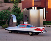 AUT 21 RK0040 03
1956 Silver Ghia Gilda Prototype 3/4 Rear View By Sculpture Trees