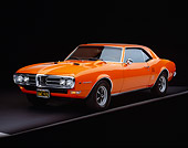 AUT 22 RK1414 06
1968 Pontiac Firebird Orange 3/4 Front View On Gray Line Studio