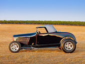 AUT 26 RK2841 01
1929 Ford Roadster Hot Rod Black Profile View On Dry Grass