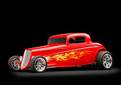 AUT 26 RK2853 01
1933 Ford Hi-Boy Coupe Hot Rod Red 3/4 Front View Studio