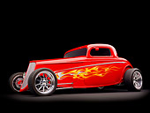 AUT 26 RK2855 01
1933 Ford Hi-Boy Coupe Hot Rod Red 3/4 Front View Studio
