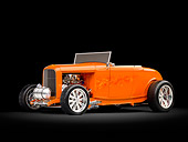 AUT 26 RK2857 01
1932 Ford Hi-Boy Roadster Hot Rod Orange 3/4 Front View Studio