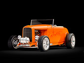 AUT 26 RK2858 01
1932 Ford Hi-Boy Roadster Hot Rod Orange 3/4 Front View Studio