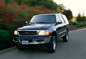 AUT 29 RK0005 07
1997 Ford Expedition Blue Front 3/4 View On Road In Motion