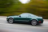 AUT 29 RK1450 01
2008 Ford Mustang Bullitt Green Profile View Driving On Highway