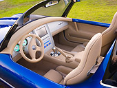 AUT 30 BK0022 01
2010 Iconic AC Roadster Blue Interior Detail On Grass