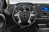 AUT 30 IZ1101 01
2009 GMC Sierra Hybrid Pickup Truck Silver Interior Detail Studio