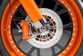 AUT 30 RK4678 01
2004 AFT Customs Yamaha ER HED Custom Chopper Red And Orange Front Wheel Detail Studio