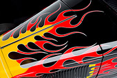 AUT 30 RK4917 01
1932 Ford Roadster Hot Rod Black With Flames Hood Detail Studio