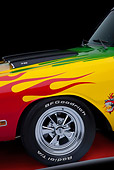 AUT 30 RK4944 01
1970 Dodge Dart Hot Rod Red, Yellow, Green Front Detail Studio