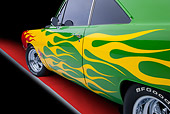 AUT 30 RK4946 01
1970 Dodge Dart Hot Rod Red, Yellow, Green Side Detail Studio
