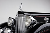 AUT 30 RK5124 01
1933 Packard Twelve Custom Dietrich Coupe Black Front Detail On White Seamless